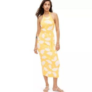 Diane Von Furstenberg for Target halter neck ginkgo yellow dress